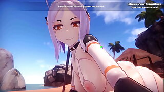 [1080p60fps]Hot anime nix teen gets a gorgeous titjob after sitting on our face with say no to delicious and petite pussy l My sexiest gameplay moments l Monster Girl Island
